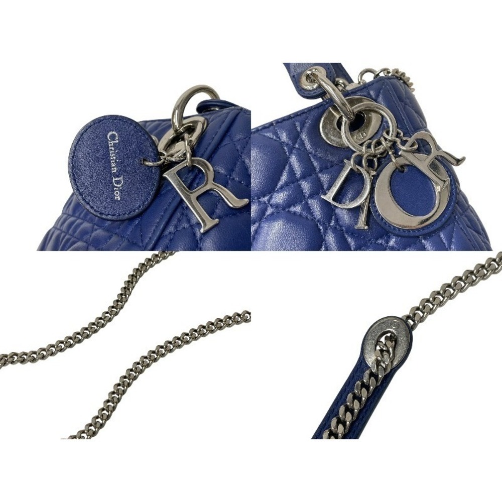 Christian Dior Lady Shoulder Bag Blue - Picture 5 of 10